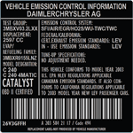EMISSION CONTROL LABEL