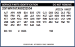 Parts and Service Label